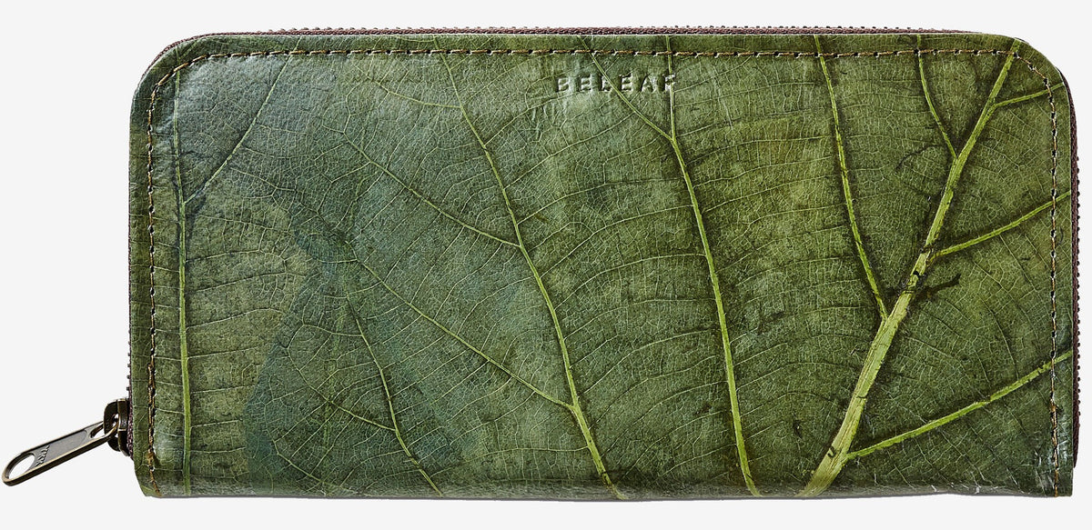 BIG LEAF Geldbörse aus Blattleder in Leaf Green
