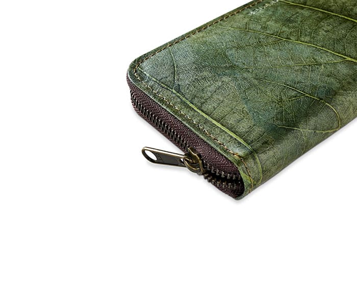 BIG LEAF Portemonnaie aus Blattleder in Leaf Green