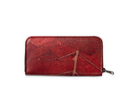 BIG LEAF Portemonnaie aus Blattleder in Poppy Red