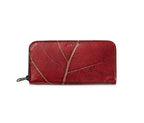 BIG LEAF Portemonnaie aus Blattleder in Poppy Red