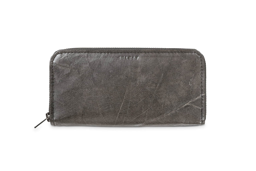 BIG LEAF Portemonnaie aus Blattleder in Bark Black