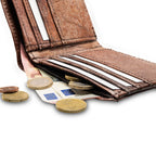 FOLD LEAF Herrenportemonnaie aus Blattleder in Soil Brown