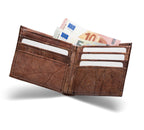 FOLD LEAF Herrenportemonnaie aus Blattleder in Soil Brown