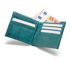 FOLD LEAF Herrenportemonnaie aus Blattleder in Spruce Blue