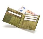 FOLD LEAF Herrenportemonnaie aus Blattleder in Leaf Green