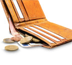 FOLD LEAF Herrenportemonnaie aus Blattleder in Autumn Orange