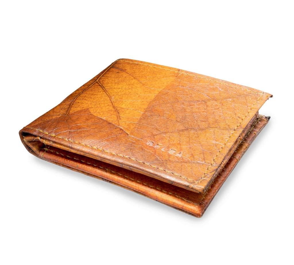 FOLD LEAF Herrenportemonnaie aus Blattleder in Autumn Orange