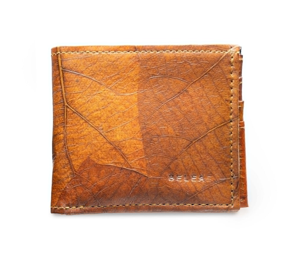 FOLD LEAF Herrenportemonnaie aus Blattleder in Autumn Orange