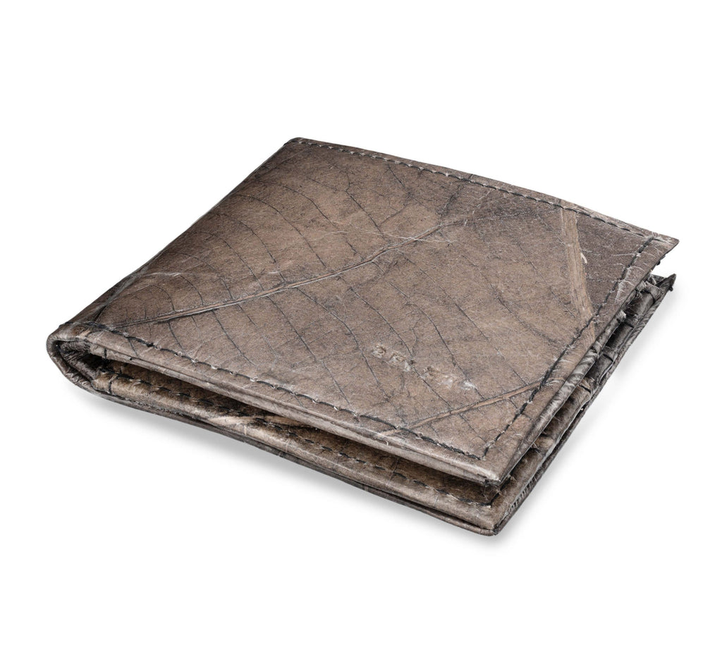 FOLD LEAF Herrenportemonnaie aus Blattleder in Bark Black