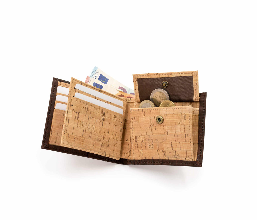 FOLD CORK Herrenportemonnaie aus Kork in Cork Brown