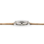 SOLAR SILVER Solaruhr in Silber mit Korkarmband in Cork Beige