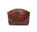 MAXI LEAF Kulturbeutel aus Blattleder in Soil Brown
