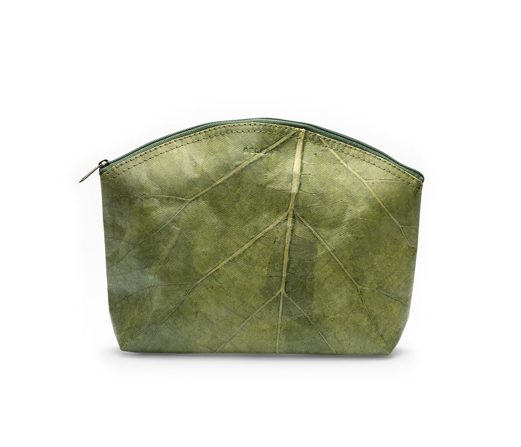 MAXI LEAF Kulturbeutel aus Blattleder in Leaf Green