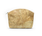 MAXI LEAF Kulturbeutel aus Blattleder in Cashew Beige