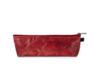 PEN LEAF Federmäppchen aus Blattleder in Poppy Red