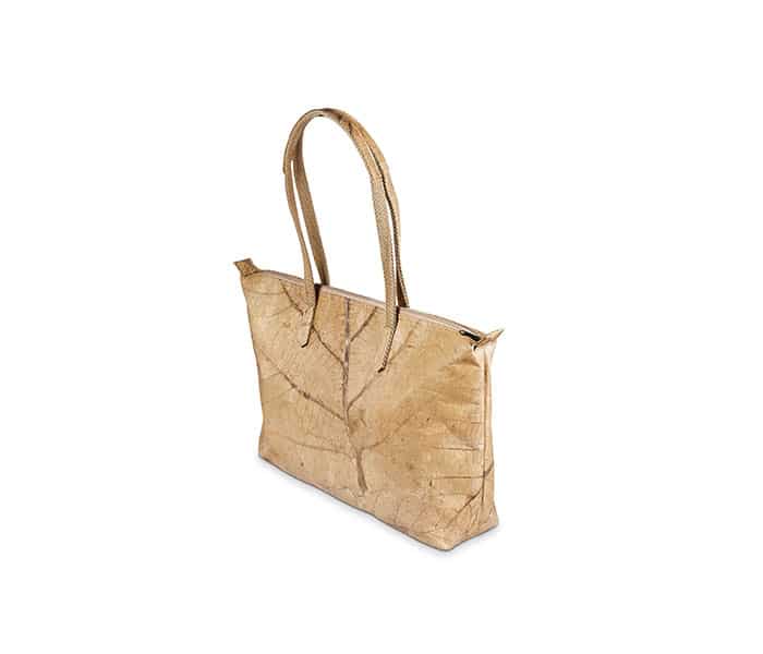 SHOP LEAF Handtasche aus Blattleder in Cashew Beige