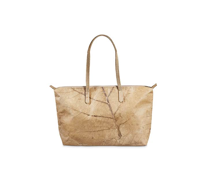 SHOP LEAF Handtasche aus Blattleder in Cashew Beige