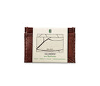 SLIM LEAF Kartenhalter aus Blattleder in Soil Brown