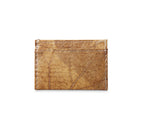 SLIM LEAF Kartenhalter aus Blattleder in Cashew Beige