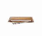 SLIM LEAF Kartenhalter aus Blattleder in Cashew Beige