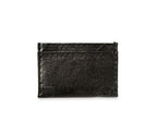 SLIM LEAF Kartenhalter aus Blattleder in Bark Black