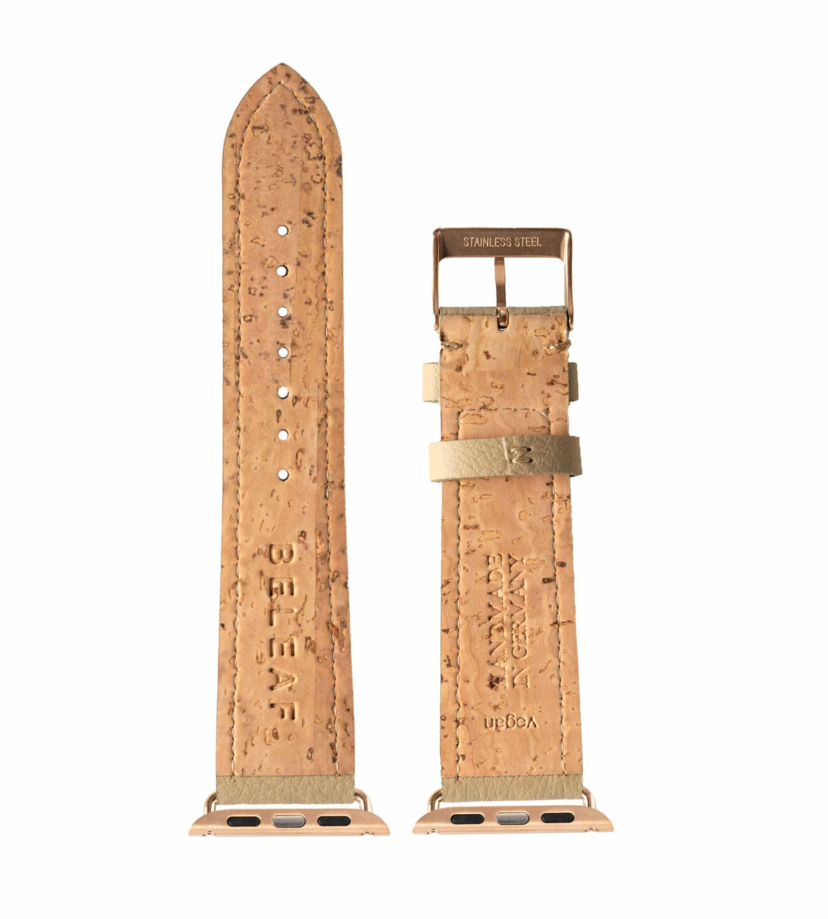 APPLE WATCH STRAP CACTUS | Kaktusleder - Cactus Beige | Rosé Gold