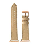 Apple Watch Armband aus Kaktusleder in Cactus Beige mit Connector in Rosé Gold