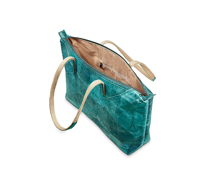 SHOP LEAF Handtasche aus Blattleder in Spruce Blue
